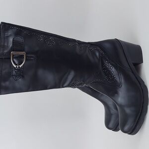 Ariat Women’s 20405 Black Leather Studded Motorcycle Boots Size 8 B